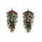 Set of 2/4 Christmas Berry Pinecone & Bell Teardrop Wreath Door Hanging Decor